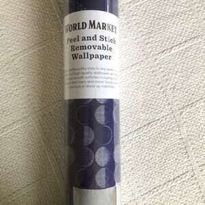 World Market Moon Phases Peel & Stick Removable Wallpaper Blue Covers 28 sq feet